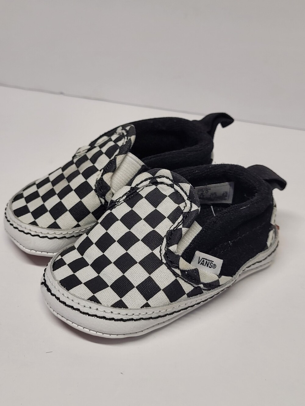 Vans Infant Checkerboard Slip-On Sneakers - Black & White